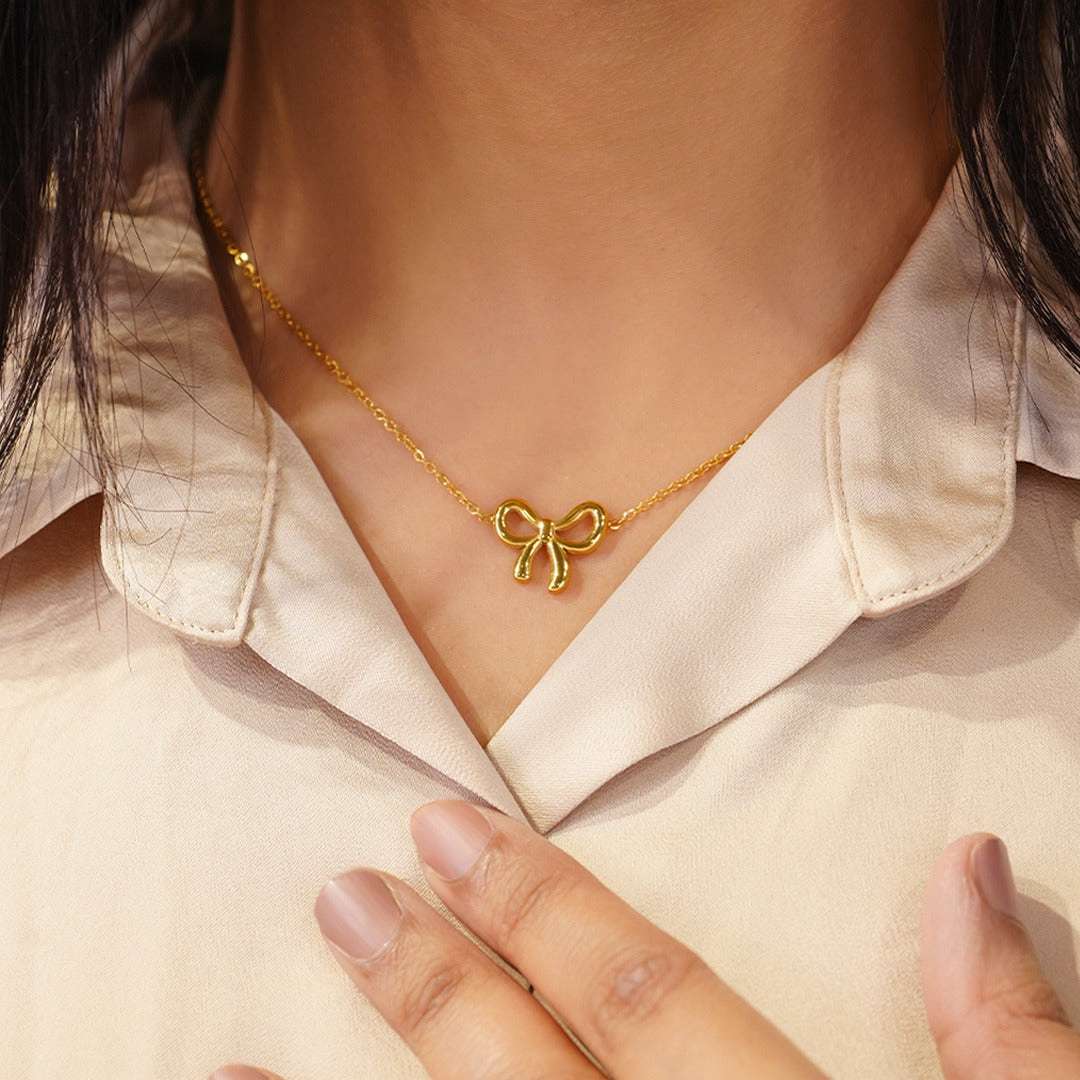 Emily Elegant Bow Necklace for Women