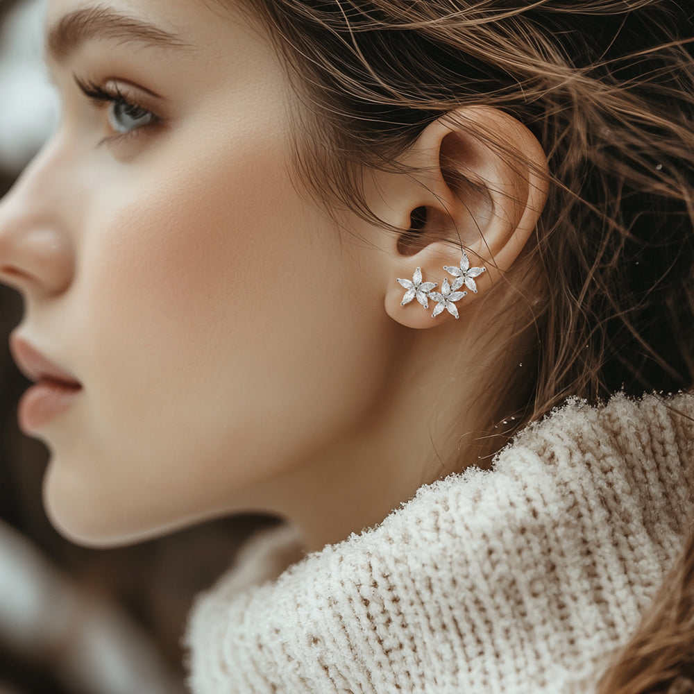 Camila Elegant Bloom Stud Earrings