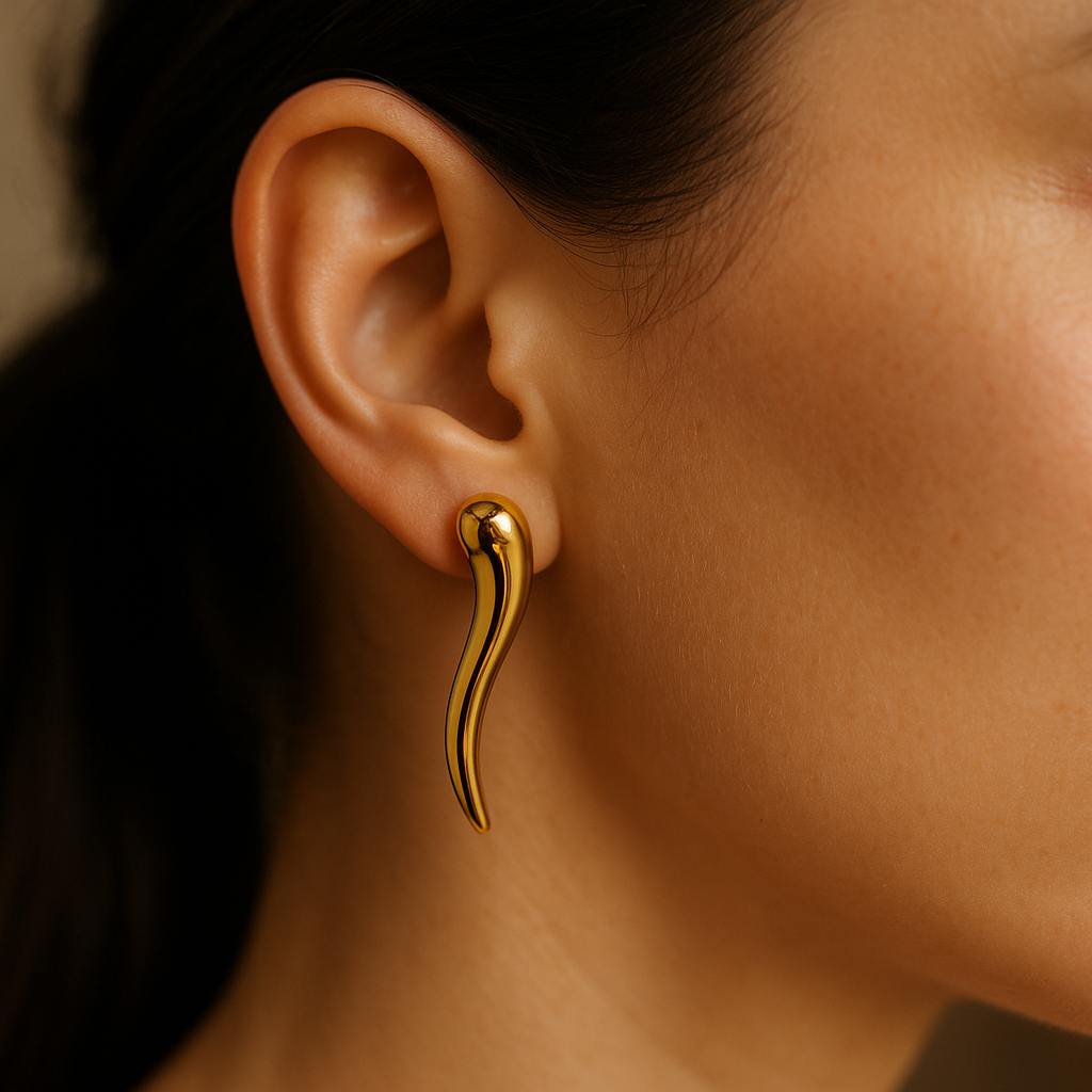 Chilli Gold Drop Earrings  For Women