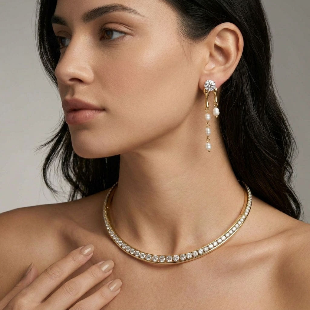 Choker Earrings Set for women