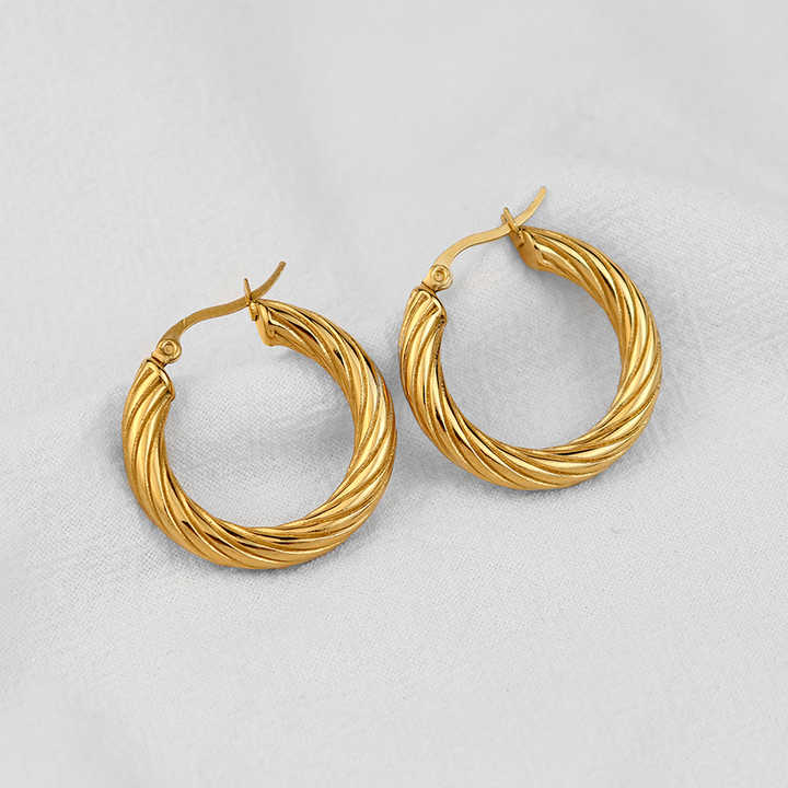 Cleo Twist Hoops Earrings  For Women