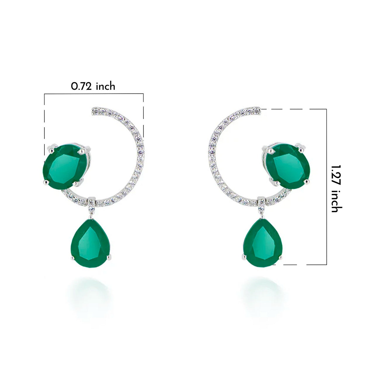 Onyx 925 Sterling Silver Gemstone Drops - Amalfa