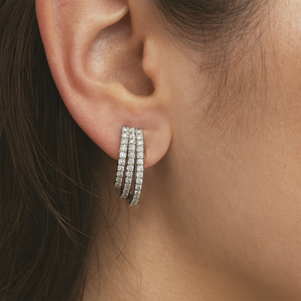  Diamond Huggie Hoops