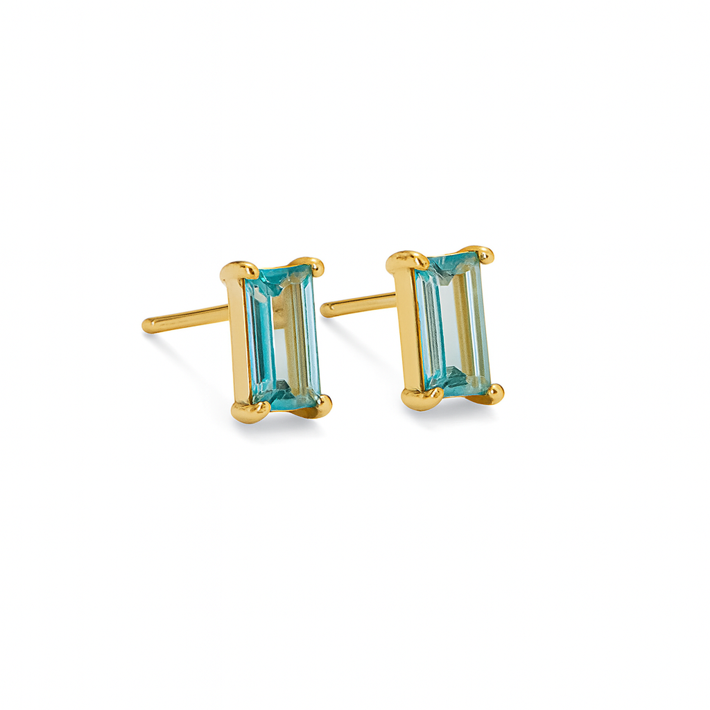 Elena Blue Stone Earrings Jewelry Set  For Women