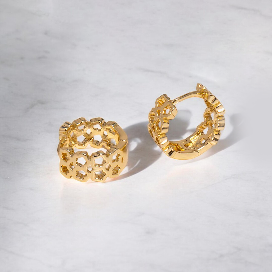 gold Huggie Earring