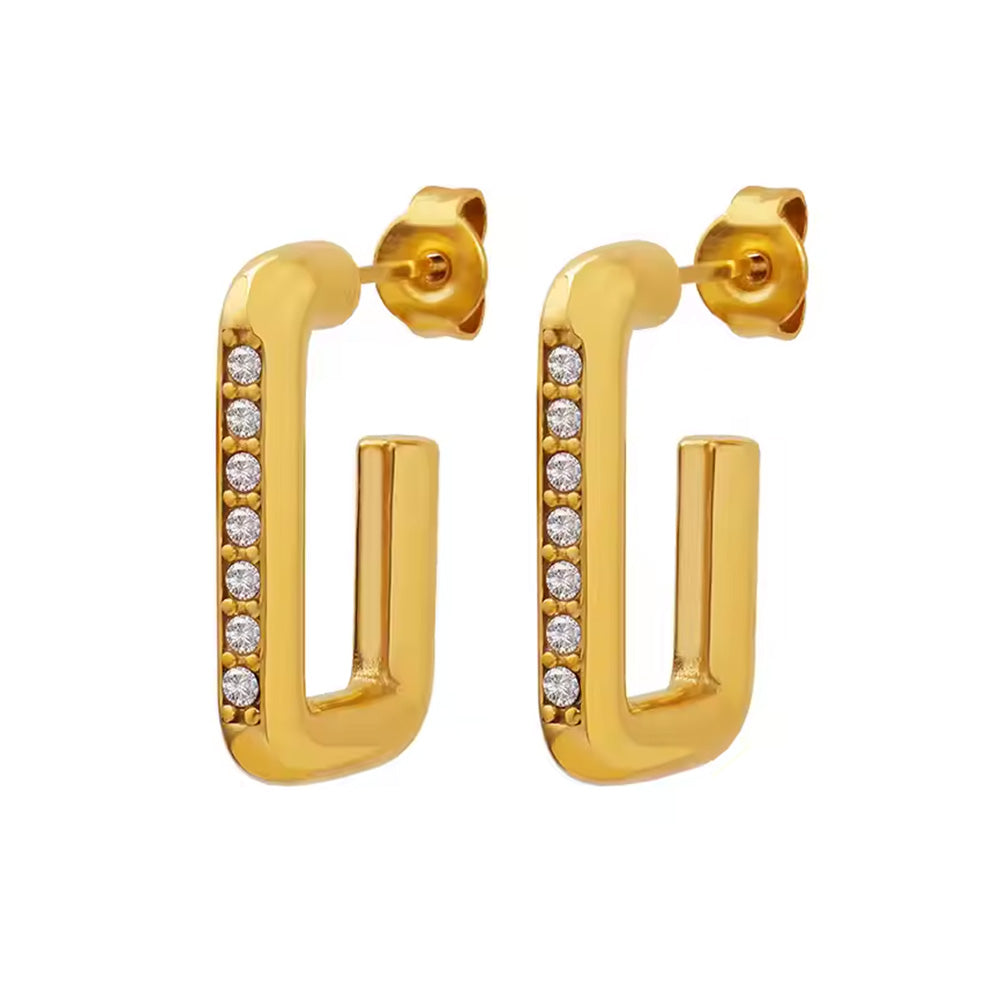 Gold hoop earrings 