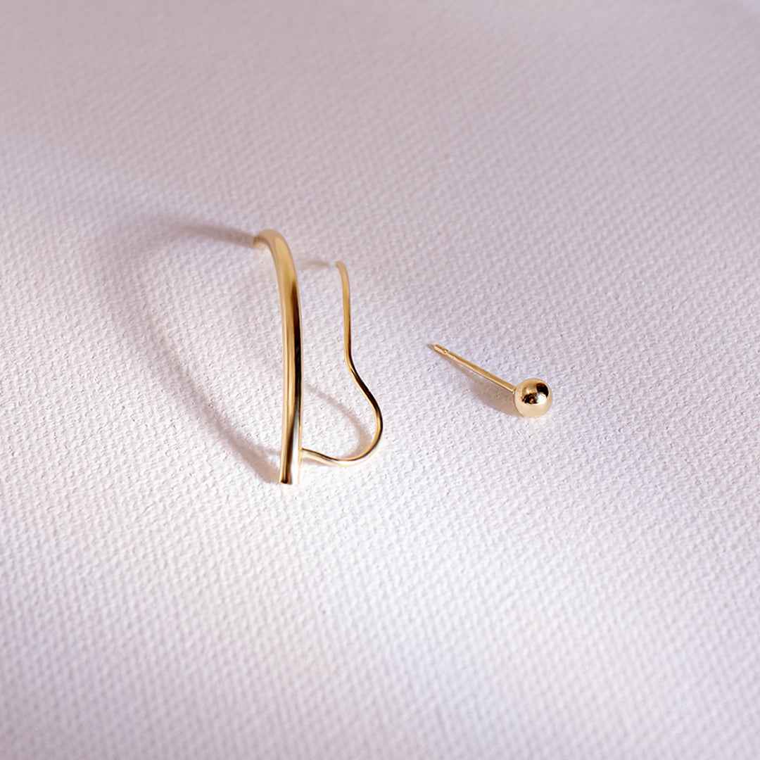 minimalist gold ear cuff earrigns for women   with sleek designngs