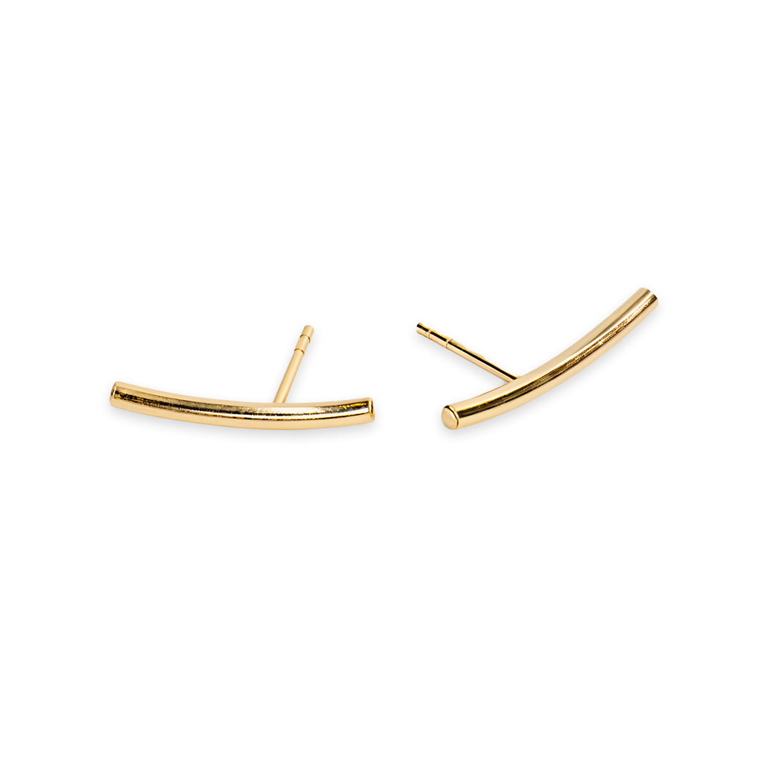 Luna Sleek Minimalist Stud Earrings