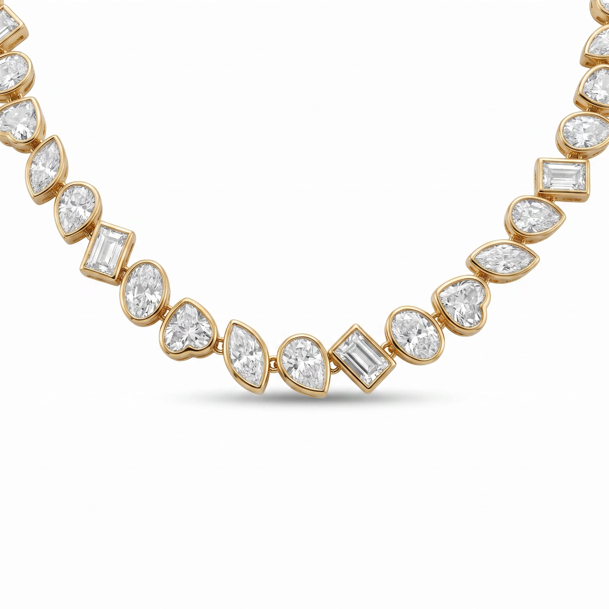 gold necklace for women under 2000 with stone design stylish jewelry India