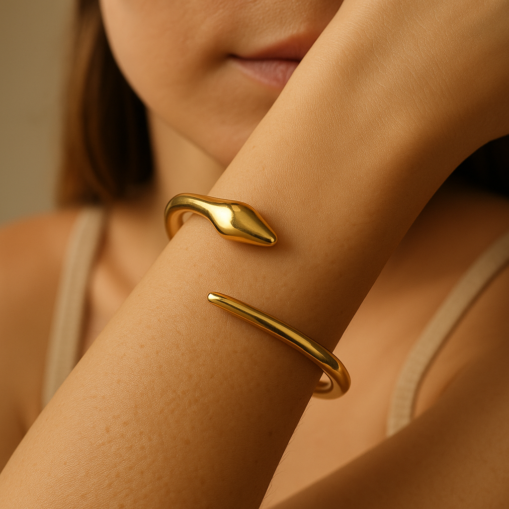Gold cuff bracelets