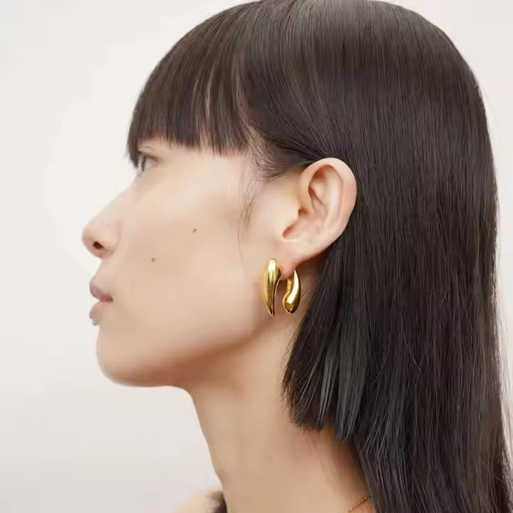 Gold hoop earrings 