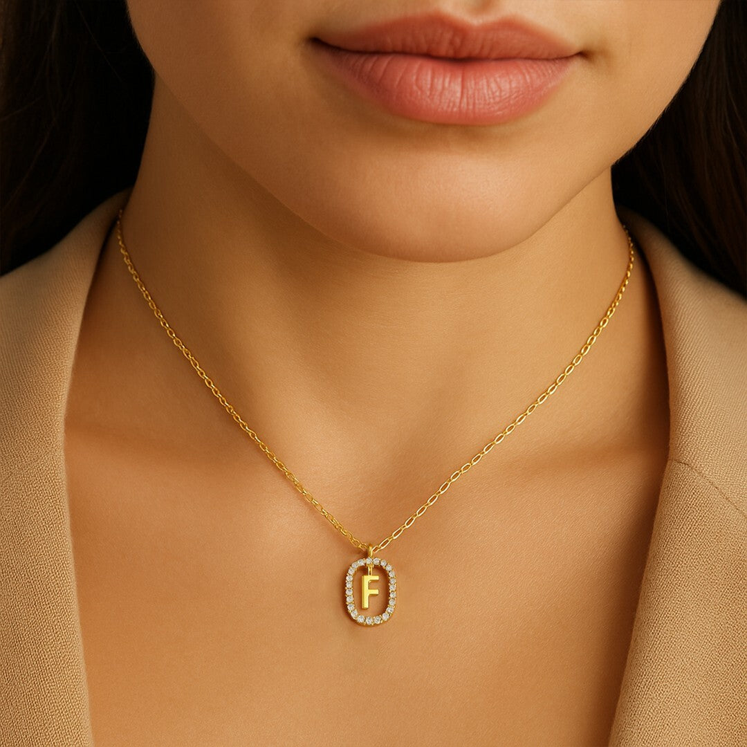 Lena Radiant Initial Necklace - Amalfa
