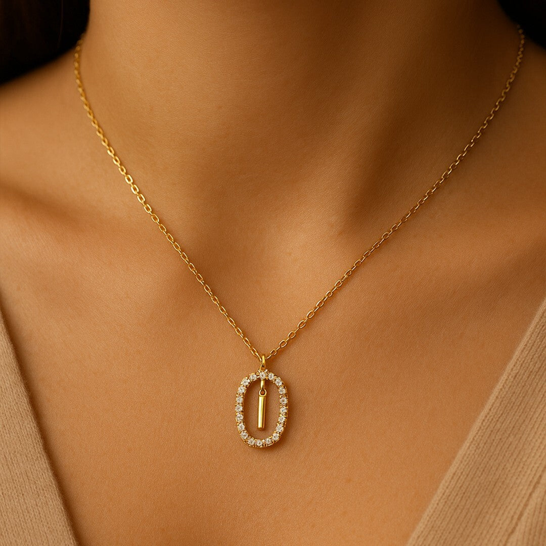 Lena Radiant Initial Necklace - Amalfa