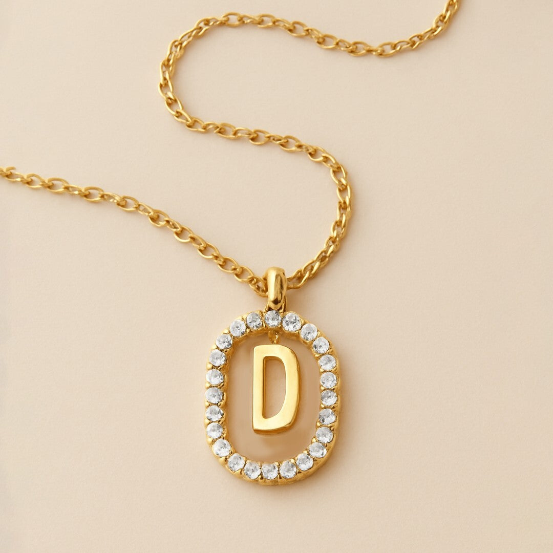 Lena Radiant Initial Necklace - Amalfa