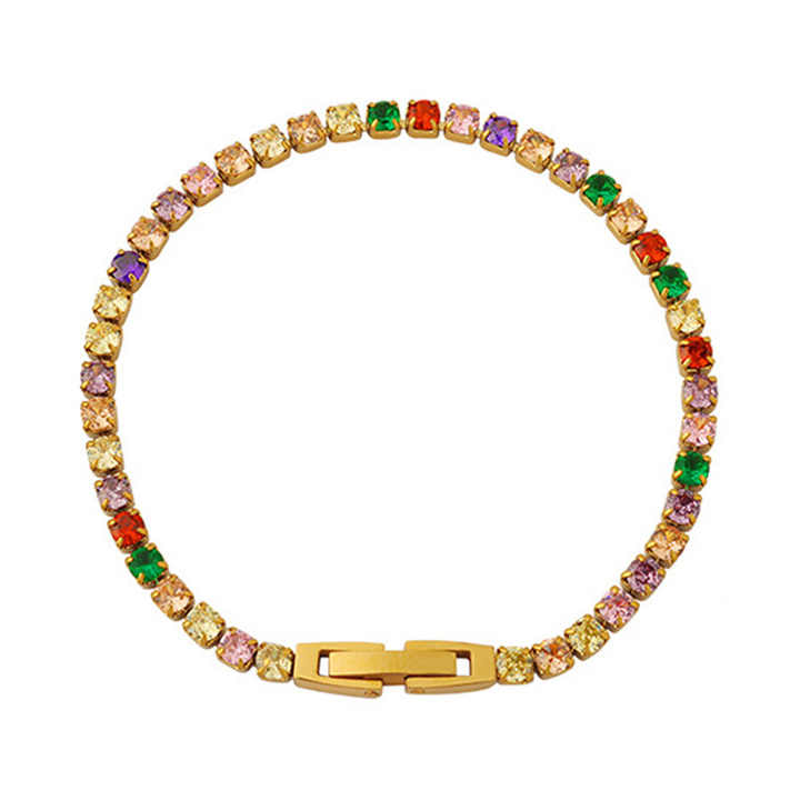 Rainbow Stone Tennis Bracelet For Women