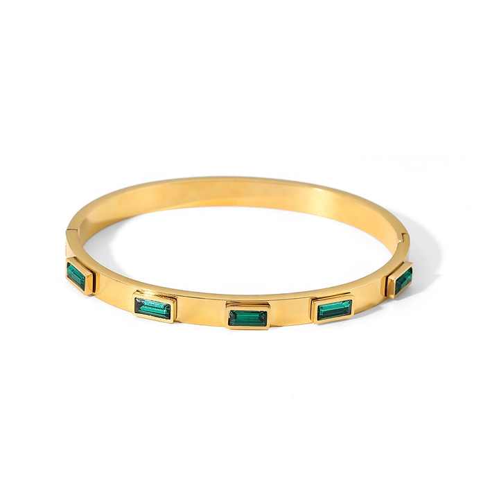 Elysia Emerald Charm Bangle
