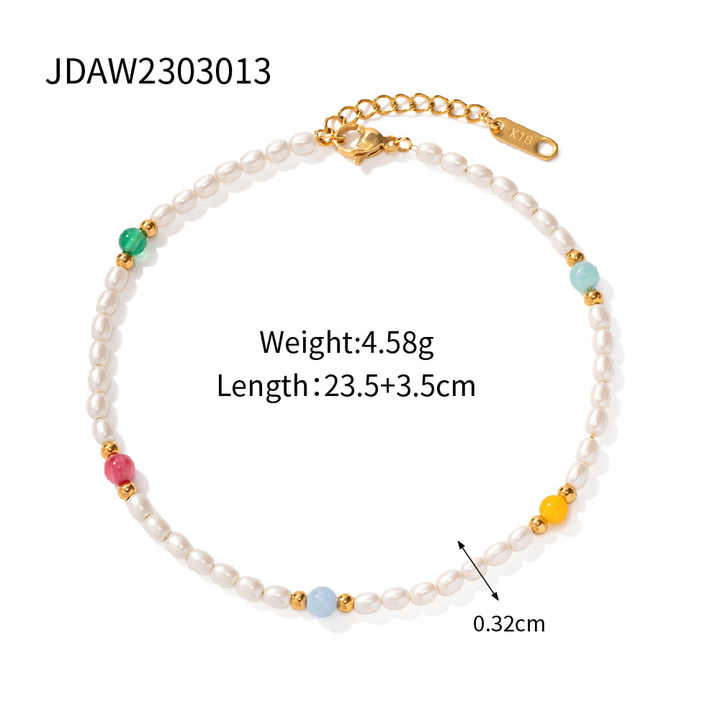 Lumine Pearl Beaded Anklet