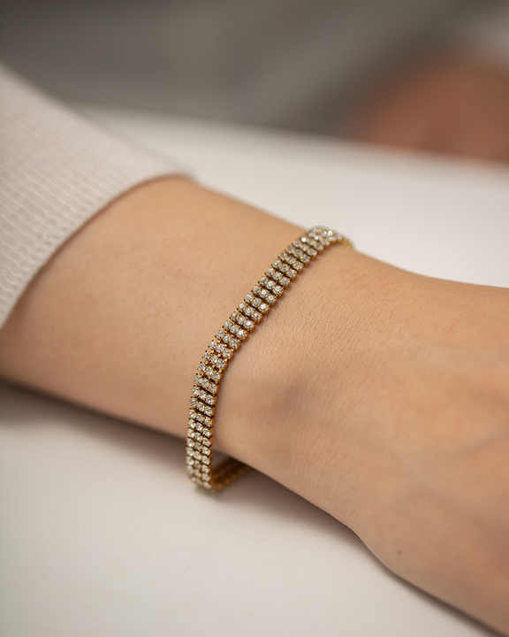 Clara Gold Zircon Tennis Bracelet for Women