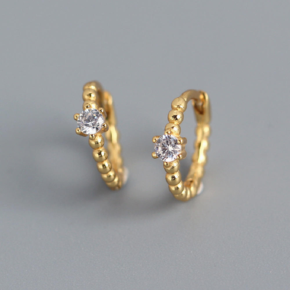 Zeni Bead Hoops Earrings For Women