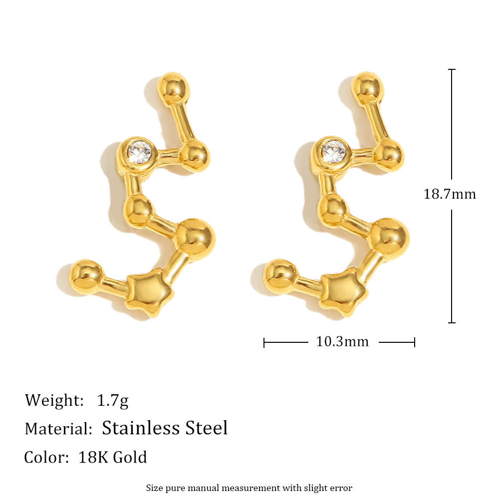 Astra Zodiac Stud Earrings