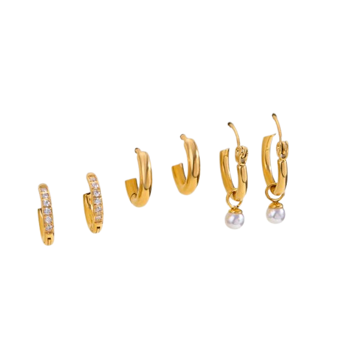 Nora Gold Hoop Earring Set