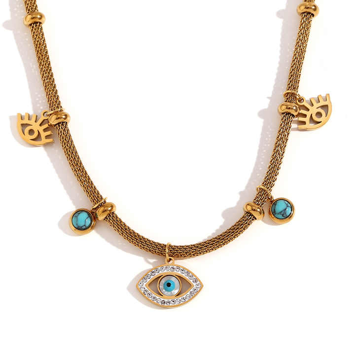Liora Gold Evil Eye Charm Necklace