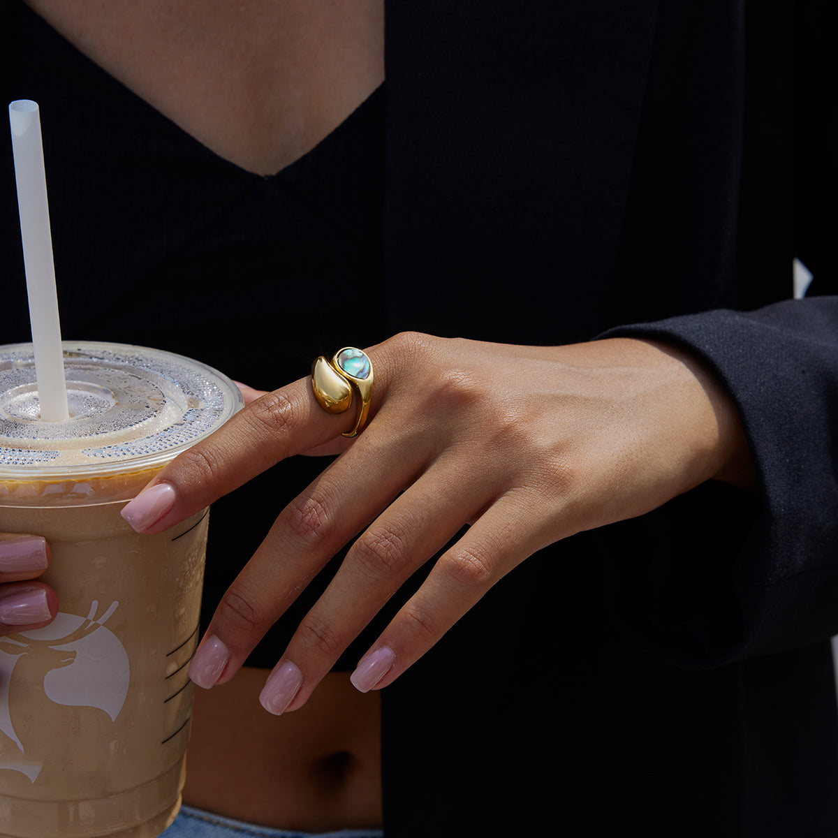 TideGlow Gold  Ring