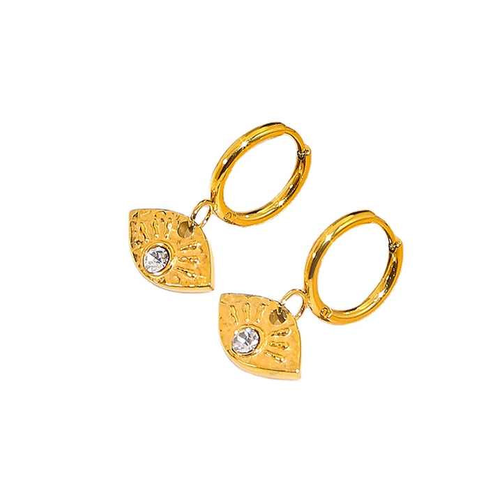 Leona Gold Eye Charm Earrings