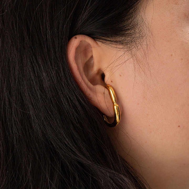 Selina Bold Gold Hoop Earrings for Women