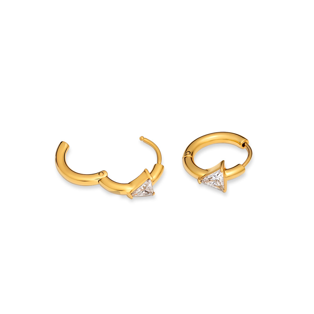 Zaria Trillion-Cut Hoop Earrings