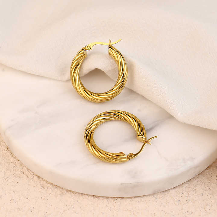 Cleo Twist Hoops Earrings  For Women