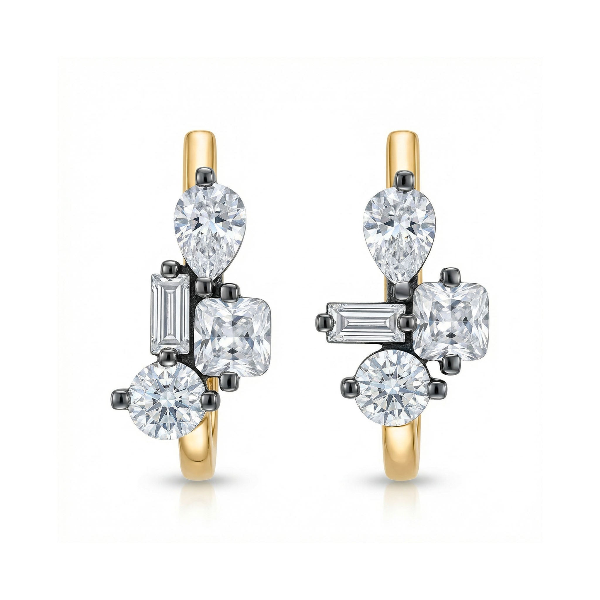 Diamond style stud earrings for women – elegant crystal statement earrings