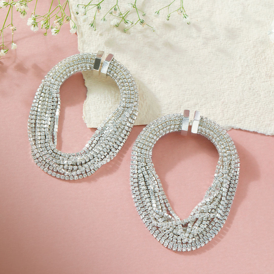Radiance Infinity Silver Drop Earrings - Amalfa