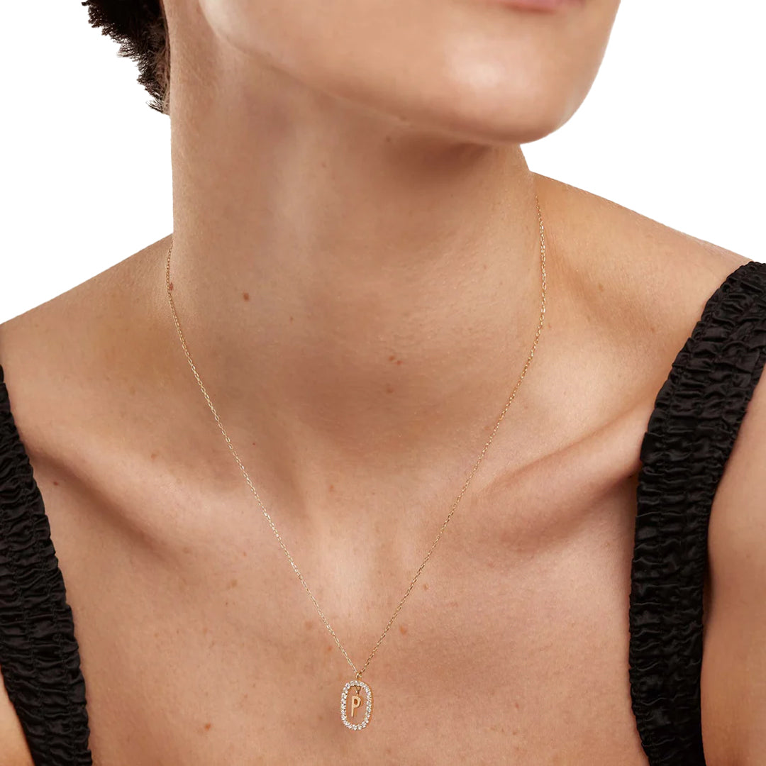 Lena's Radiant Initial Necklace