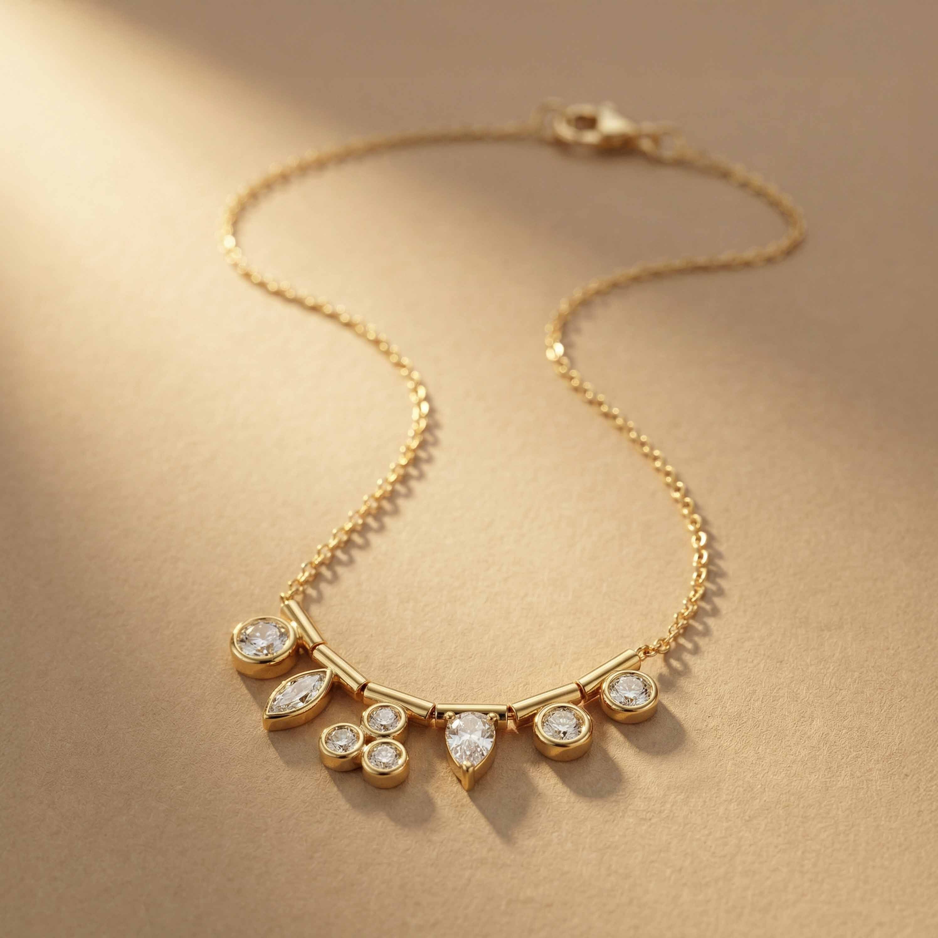 Lunessa Crystal Arc Necklace