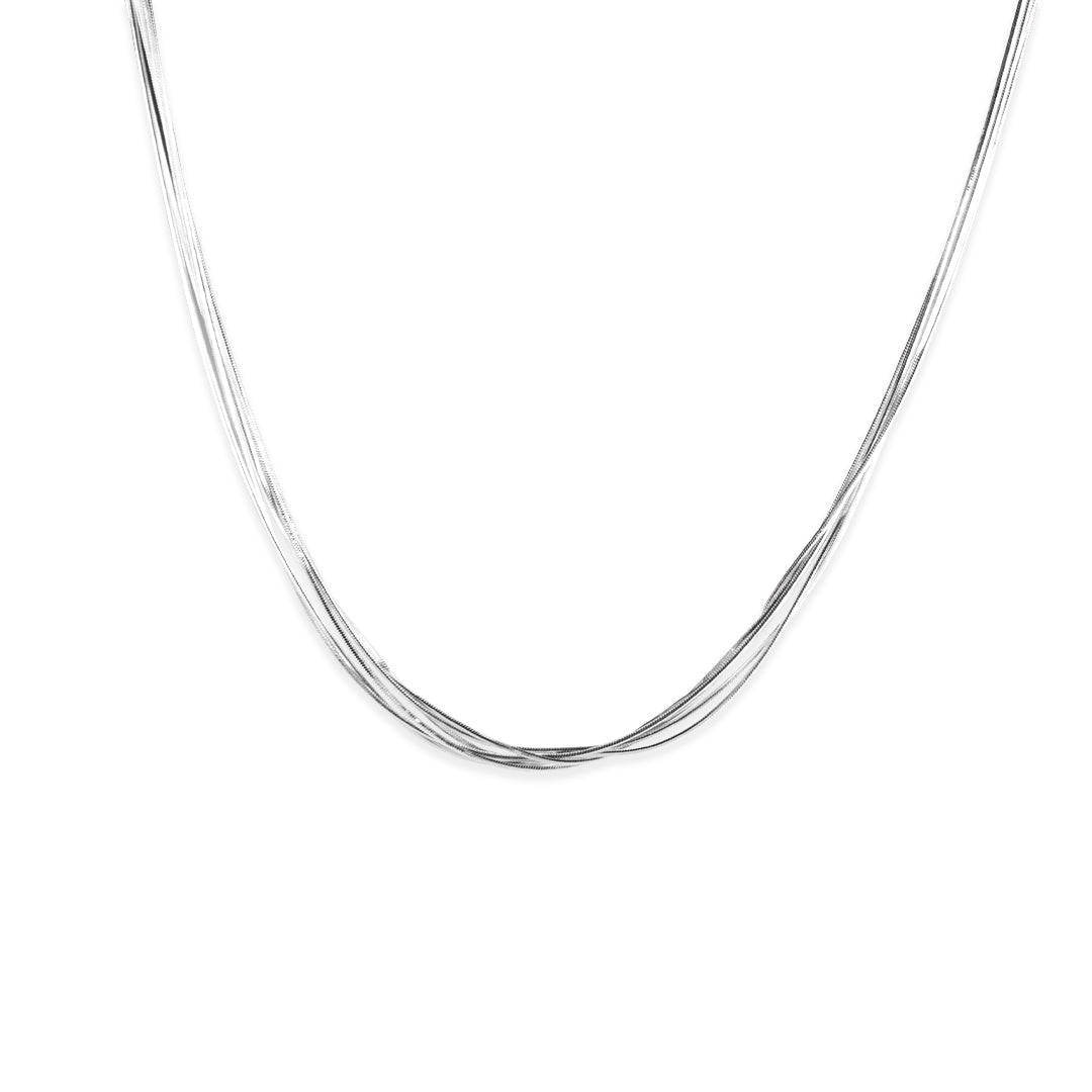 Starry Multi-Layer Chain Necklace Silver Chain Necklace for Women Amalfa