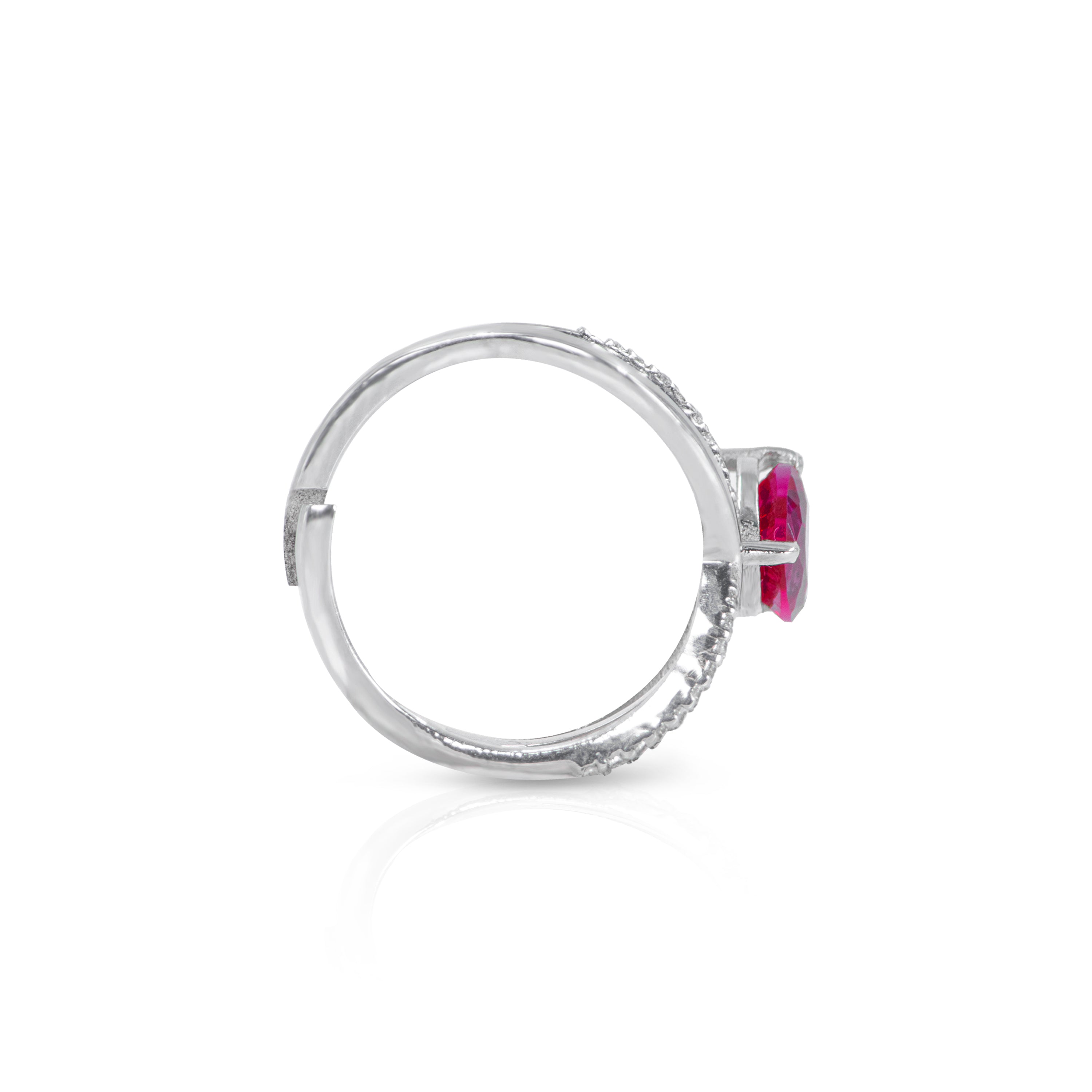red heart stone ring for party wear women elegant fashion jewellery