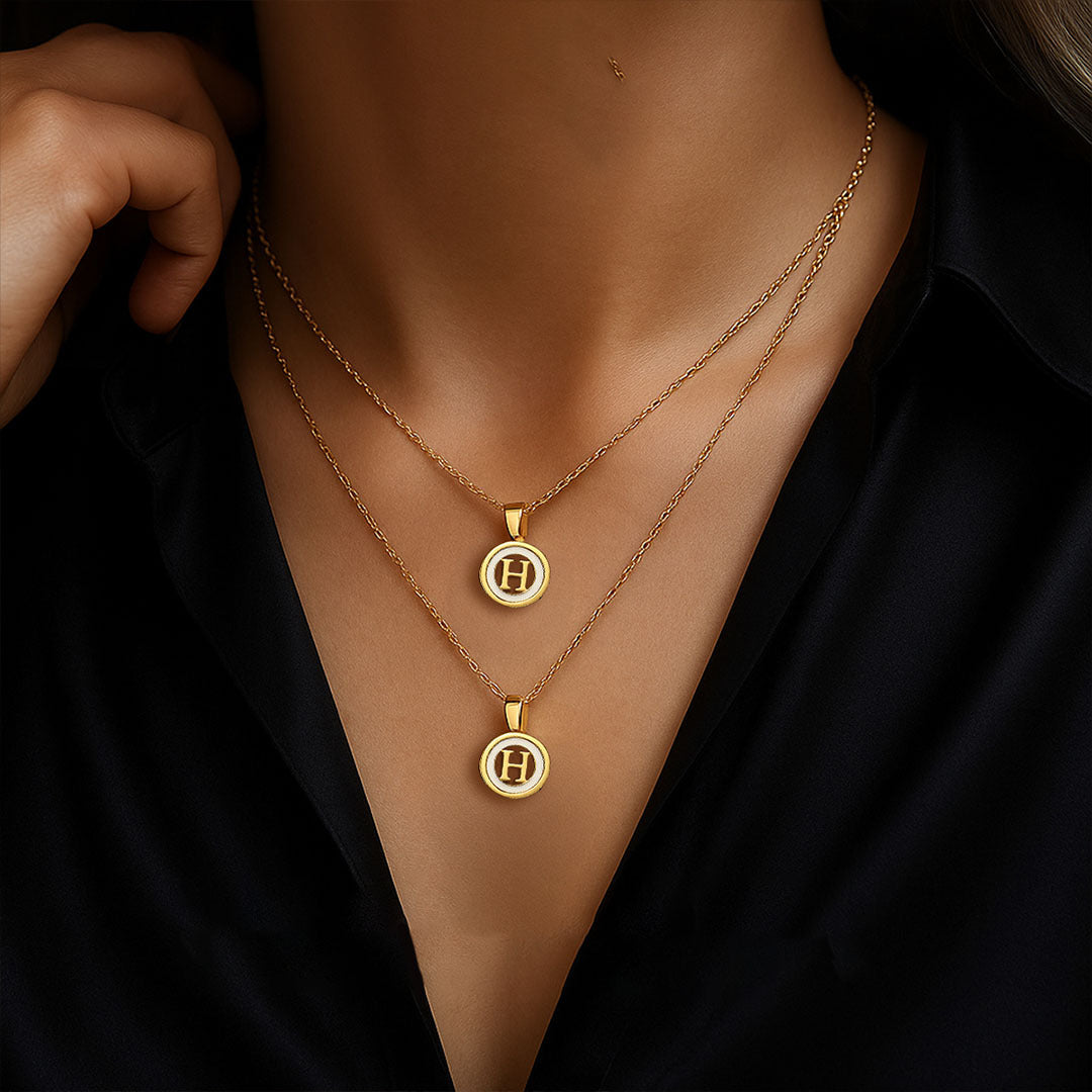 Personalized Ash Initial Pendant Necklace
