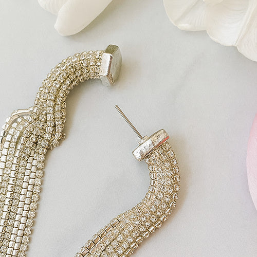 Radiance Infinity Silver Drop Earrings - Amalfa
