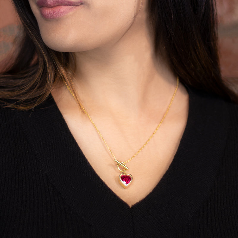 Lev Heart-Shaped Valentine Necklace - Amalfa