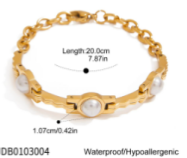 Ada Gold Pearl Chain Bracelet for Women - Amalfa