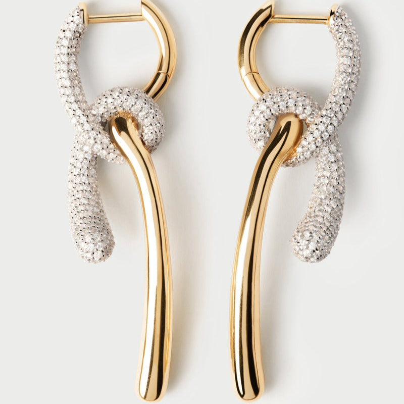 Sculptural Knot Drop Earrings For Women
