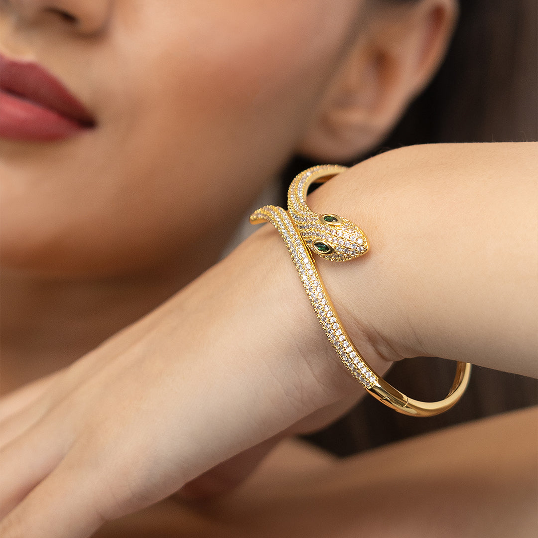 Gold Plated Snake Bracelet