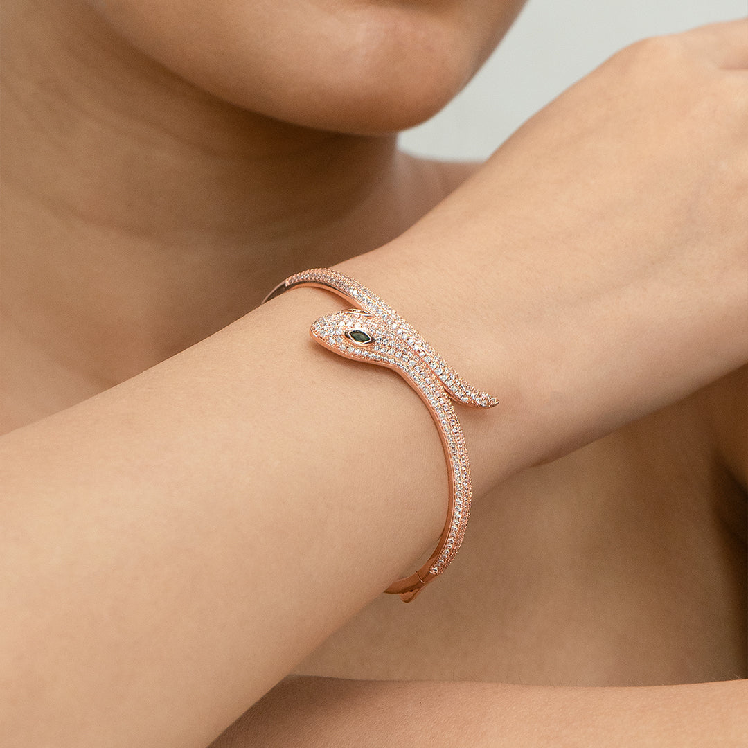 rose gold snake bracelet