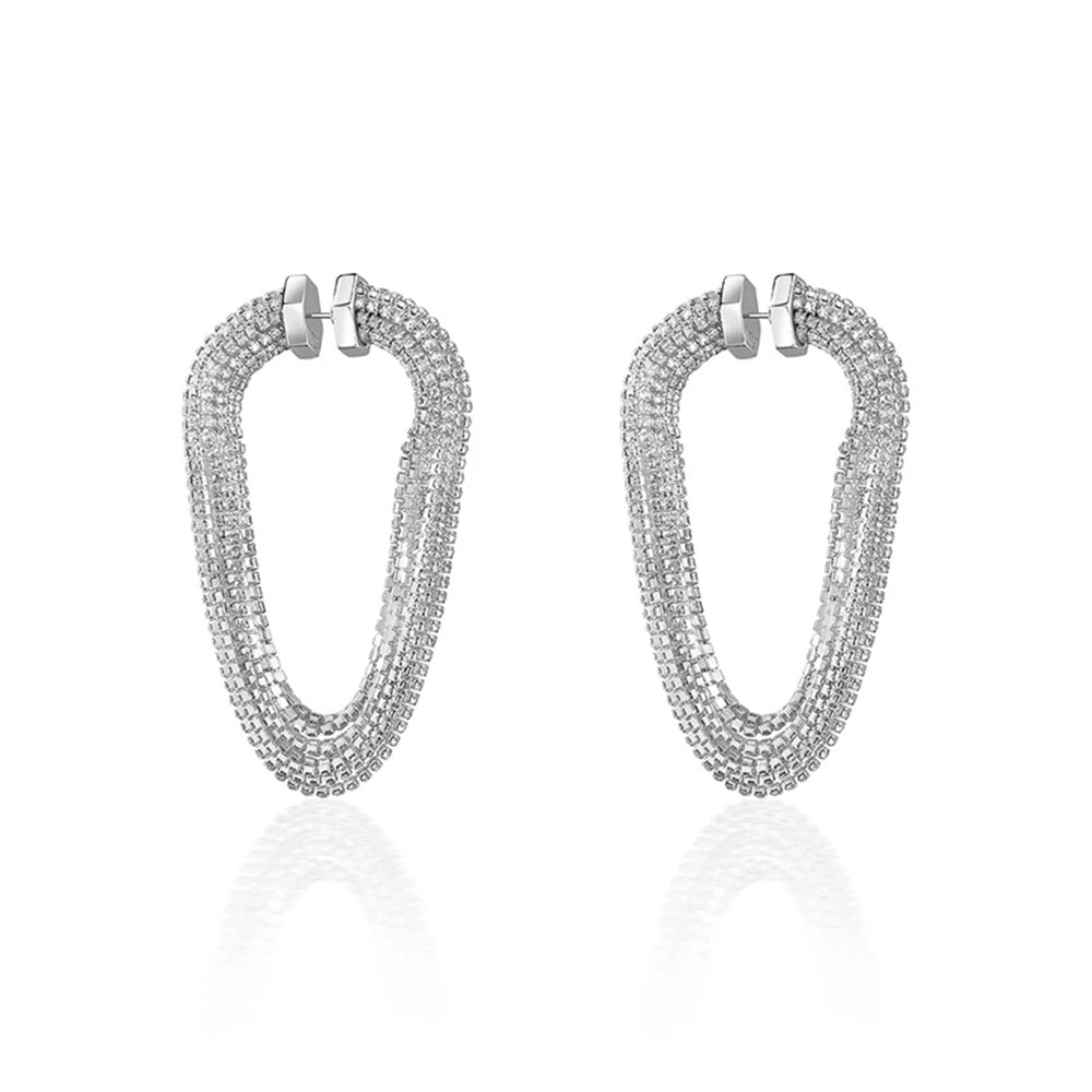 Radiance Infinity Silver Drop Earrings