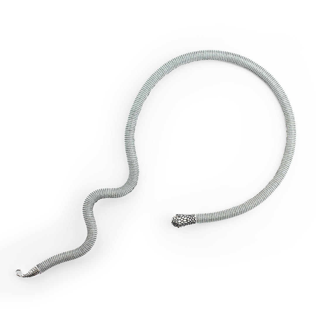 Silver Snake Choker Necklace