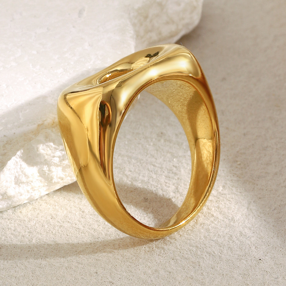 trendy gold knot ring for party wear bold fashion jewellery