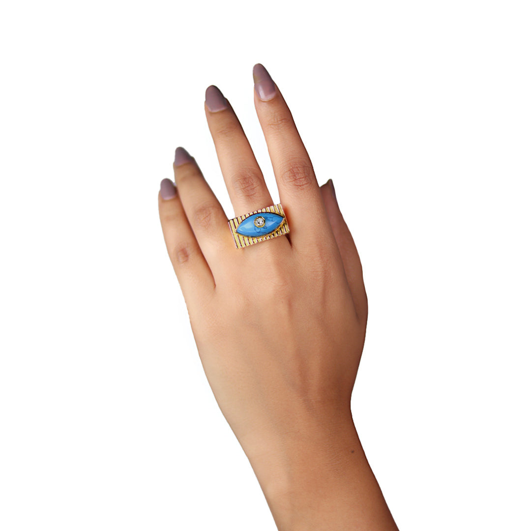 Amun Turquoise Handmade Ring