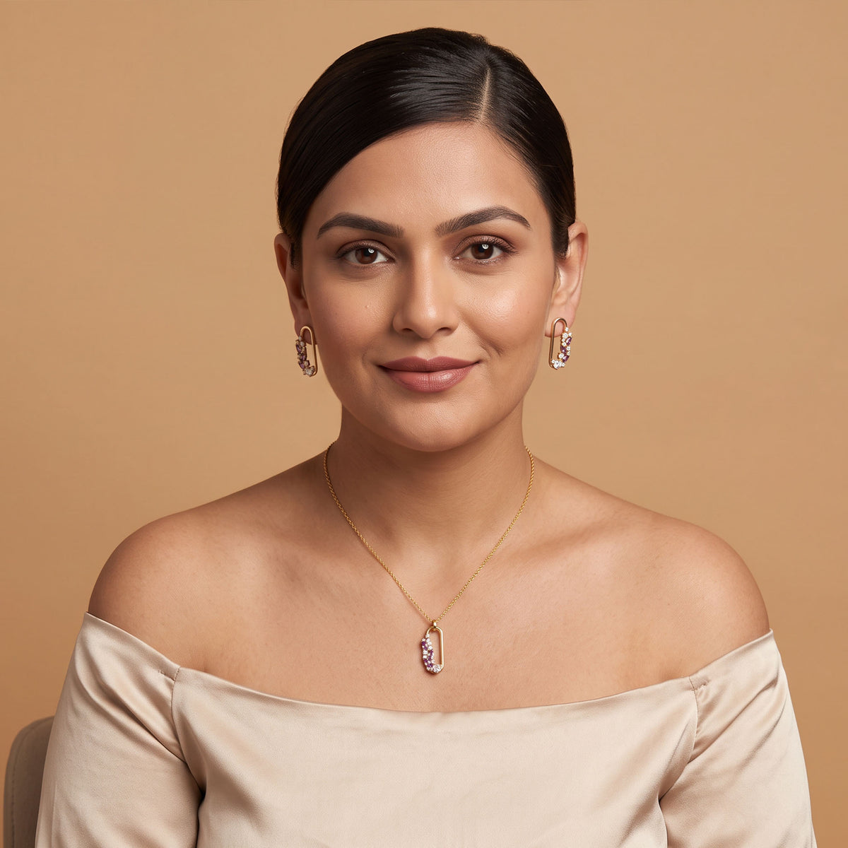 Arie Multistone Pendant & Earrings Set