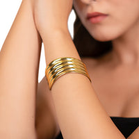 Thumbnail for Aurora Wavy Cuff Bracelet